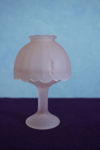 Pink satin frosted glass 2 piece fairy lamp tea light votive candle holder - Picture 4 of 17