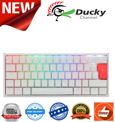Ducky One2 Mini White Rgb Backlit Silent Red Cherry Mx Switch Mechanical Gaming Ebay