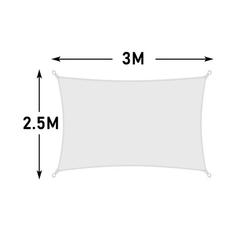 420D Impermeable Parasol Vela Cuadrado Rectangular Triangular Terraza Toldo - Imagen 32 de 48