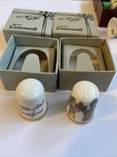 15x CAVERSWALL ENGLAND MIXED COLLECTION THIMBLES W. R Tipton / Mother / G. Daugh - Picture 10 of 24