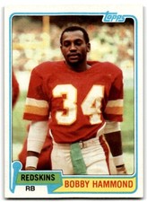1981 Topps (B) Bobby Hammond Washington Redskins #451
