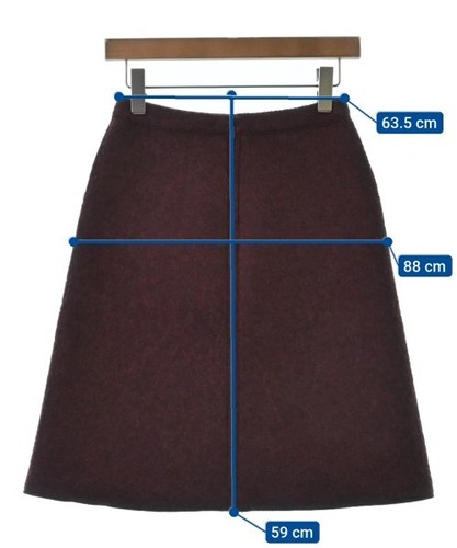AQUASCUTUM Knee-length Skirt Red (Approx. S) 2200512996084 - Picture 7 of 7