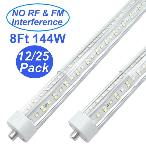8 Ft Led Replacement Bulbs Single Pin 144W T8 8Ft Led Tube Light 6500K Shop Led