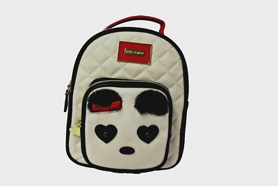 Betsey Johnson Backpack Medium with Panda face pouch furry  display picture 1