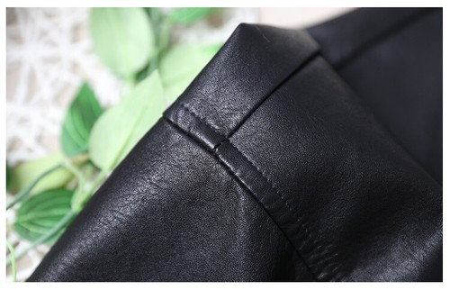 2022 Womens Black Faux Leather Jacket Casual Blazer Vintage Pu Coat Plus Size - Bild 9 von 12