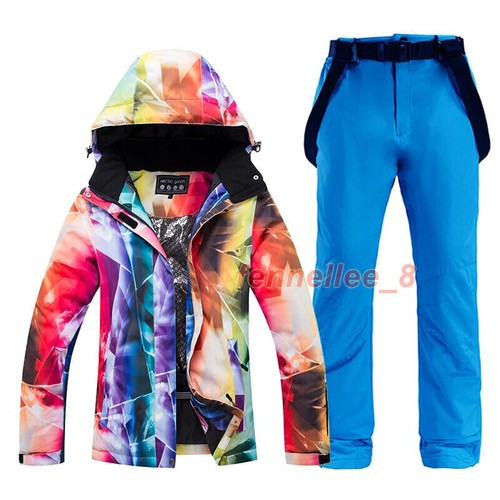Women Snow Wear Winter Sports Clothing Snowboard Suit Sets Ski Jacket + Pant - Picture 17 of 40