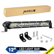 12inch LED Light Bar Spot Flood Combo Truck SUV ATV Jeep Offroad Driving 10''