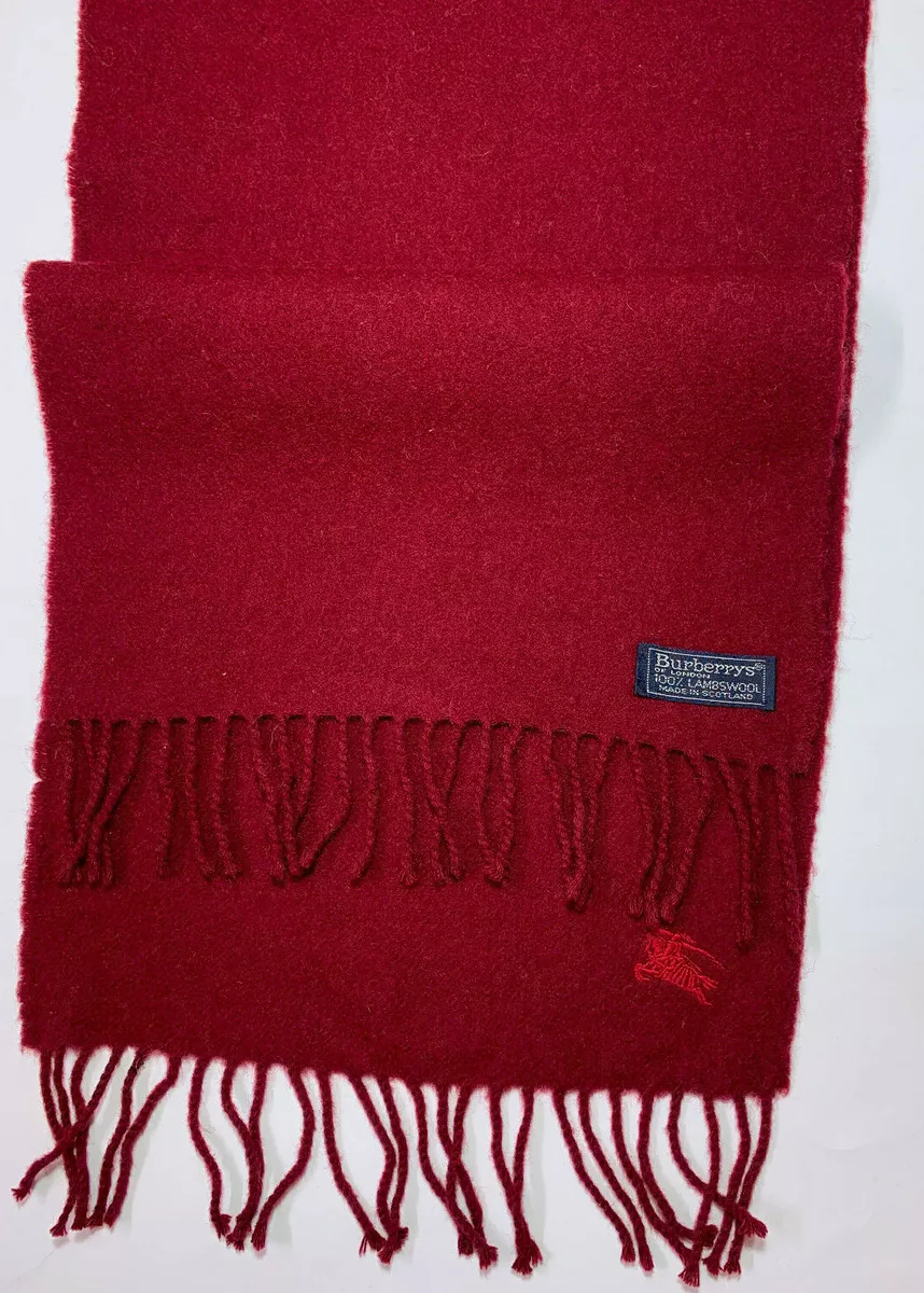 Maroon burberry scarf hot sale