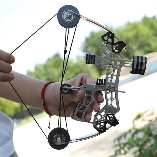 10" Mini Compound Bow Arrows Set 12lbs Archery Target Shooting Children Toy Gift - Picture 4 of 19