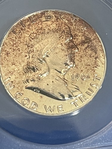 1961 DDO - 009 Franklin Half Dollar ANACS PF66 PROOF Silver Error - Rose Tone - Picture 7 of 10