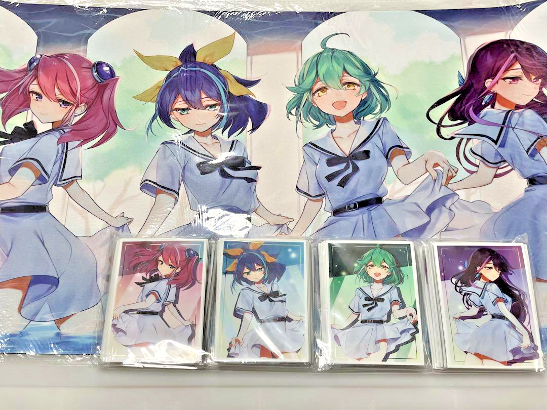 Yu-Gi-Oh Yuzu Series Sleeve Playmat Set in Midnight Blue White Sailor Outfit