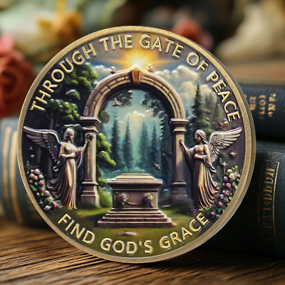Find God's Grace Christian Challenge Coin Religious Matthew 7:7 Verse Faith Coin