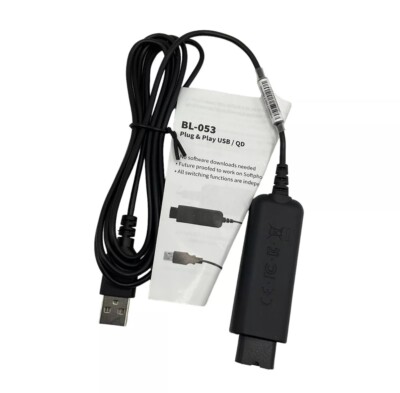 JPL Telecom BL-053 Skype Teams Headset Phone PLT QD USB-C Call Controls
