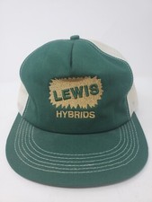 Lewis Hybrids Seeds K-Brand Green with White Mesh Snapback Hat Cap USA Made