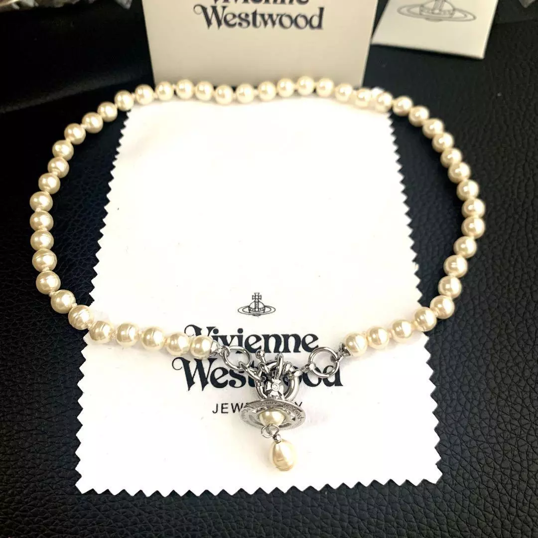 Vivienne westwood 2024 mens pearl necklace
