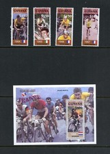 R3588 Guyane 2003 Cyclisme Tour De France Ensemble & Feuille MNH