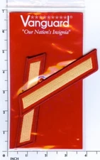 USMC 1 Bar gold/red HASH MARKS Service Stripes PATCH set Marines Chevrons Blues