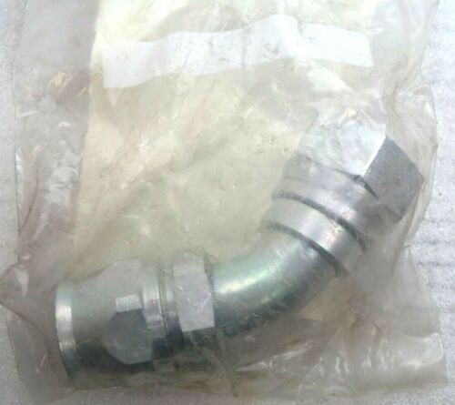 Eaton Reuseable 45-deg Swivel 45-deg Elbow 37-SAE Fitting Assy, pn 190773-16S - Picture 3 of 7
