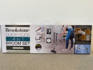 BROOKSTONE QUICK CLICK 4 in 1 BROOM SET