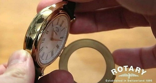 ROTARY REVELATION LB02974/25/41 ROSE GOLD BRACELET SWISS MADE QUARTZ WATCH - Picture 8 of 9