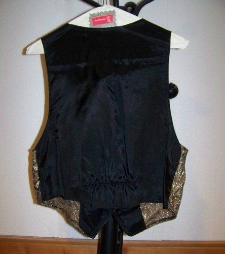 WOMENS GOLD and BLACK GLITTER VEST (SIZE LARGE or SMALLER) - Picture 2 of 3