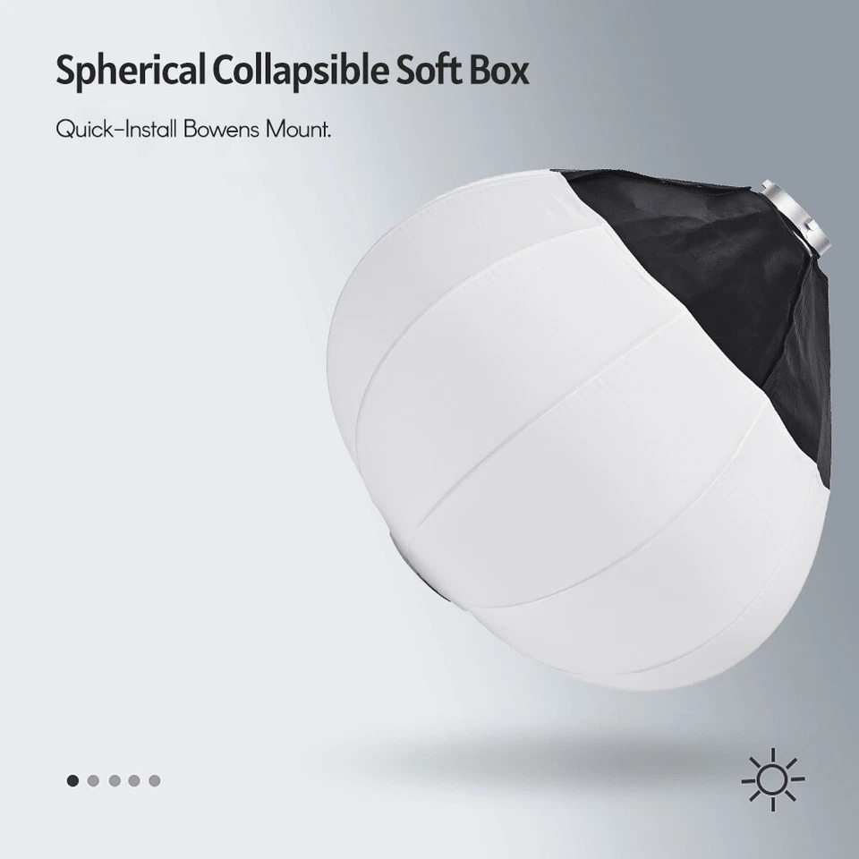 65cm/26inch Lantern Softbox Spherical Collapsible Soft Box D8B8 - Image 2 of 4