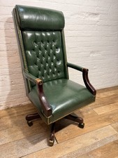 Chesterfield Leather Captains Chair . Desk Chair . Free Delivery Available