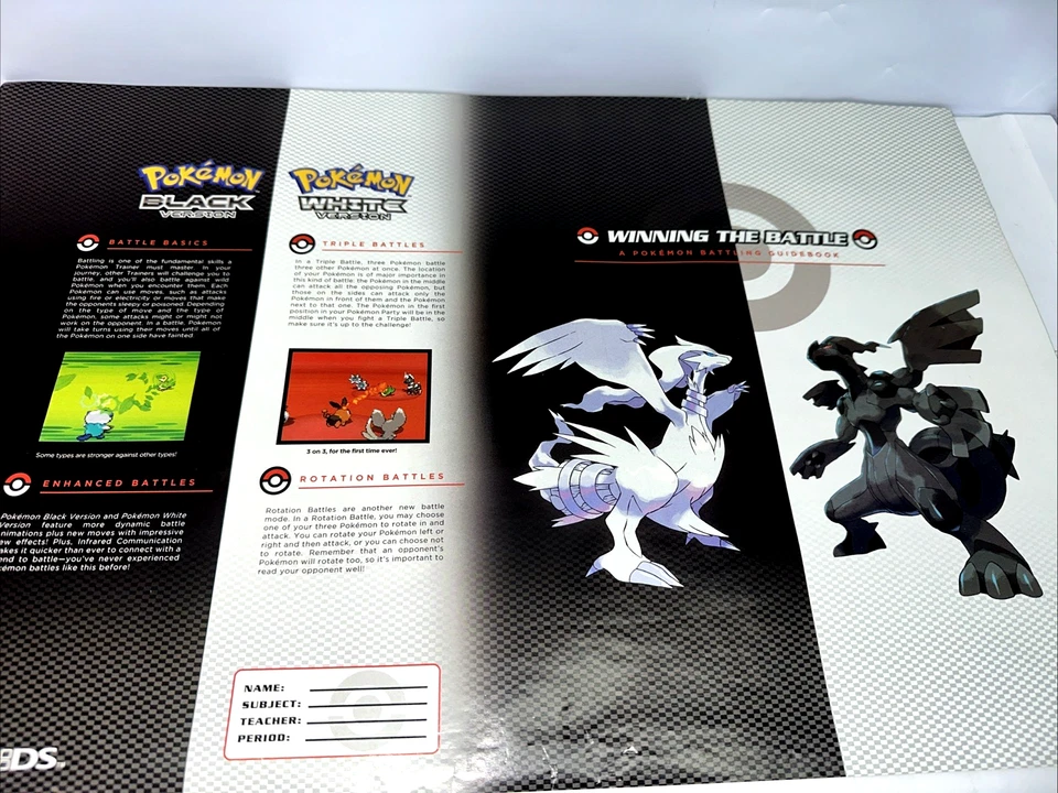 Vintage Ninendo Pokemon Black & White 2011 Book Cover / Poster 22" x 14 1/2" - Image 3 of 4