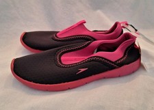 Speedo Junior Surfwalker Pro Water Shoes Pink Black Boys Lrg 4-5 NWT