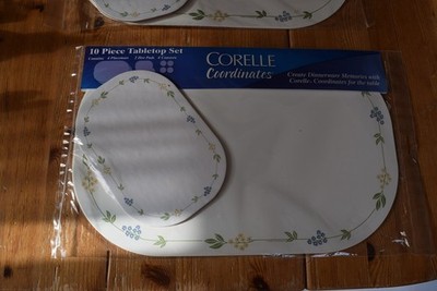 10 Pc Corelle Coordinates Table Top Placemats Coasters Hot Pads -Sealed