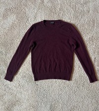 Quince Super Luxe 100 Baby Cashmere Crewneck Sweater Burgundy S