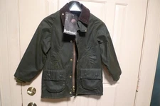 BARBOUR- A110 KID'S BEDALE WAX COTTON JACKET  - MADE IN UK -NOS WITH TAG-MEDIUM