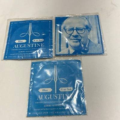 Augustine Blue B 2nd String for Classical Guitar Lot Of 3