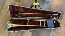 1952 F.E. Olds Ambassador Tenor Trombone Raw Brass Excellent Vintage