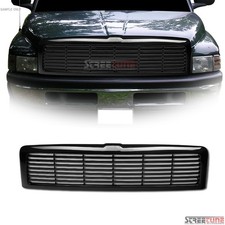 For 94-02 Dodge Ram Black Horizontal Billet Hood Bumper Grill Grille Replacement For 94-02 Dodge Ram Black Horizontal Billet Hood Bumper Grill Grille Replacement