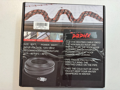 Self Regulating Heating Cable 80 FT - 8W/FT