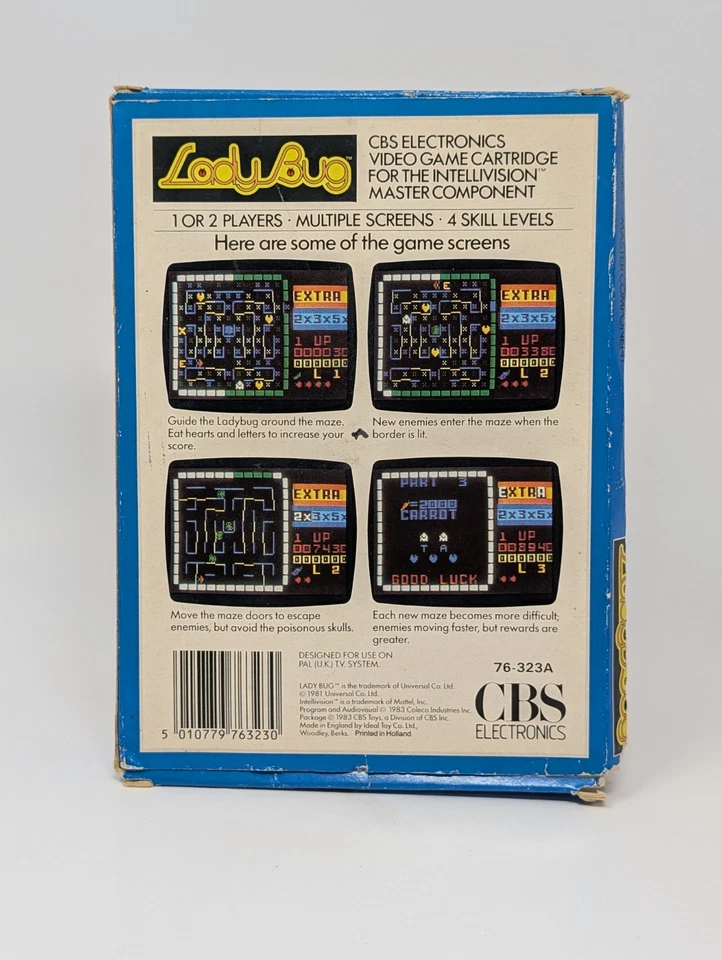 Lady Bug (PAL) Rare Variant (Intellivision, 1983) - CIB Complete - Image 2 of 4
