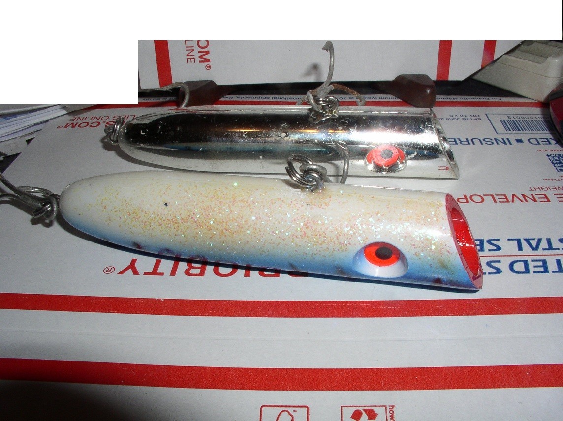 Lot of 2- 5"saltwater plugs pencil popper striper bluefish HYBRIDS VG RATTLING - Image 5