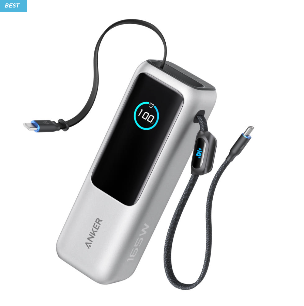 Anker 25K 165W Power Bank, 25000mAh 100W Fast Charging, Black