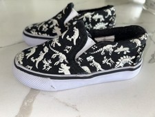 Tommy Bahama Shoes Toddler Black Canvas Glow In The Dark DinosaurPrint Slip-On 6