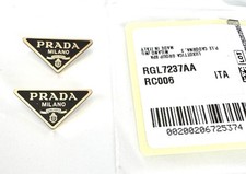 PRADA PR 07ZV 08ZV 09ZV 10ZV Eyeglasses Black /Gold Replacement Side Logo New