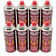 8 Oz Butane Fuel Canister Cartridge Safety Release Device 8-Pack Lightweight New