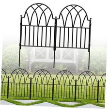 Garden Fence - 24 in H x 10.56ft L Arched 10 Panels - 10.56 ft L x 24 in H 