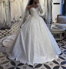 Gorgeous Wedding Dresses Sweetheart Lace A Line Court Train Bridal Gowns