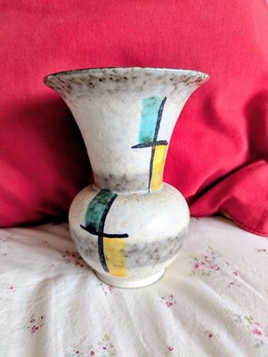 Kilrush Keramik Vintage gelb grün Vase Irish Pottery MCM