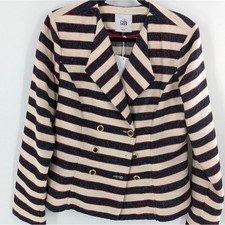 Cabi Nautical Cruise Striped Blazer New Size 10