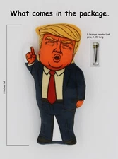 Donald Trump 8 Inch Voodoo Doll with Orange Round Pins - Free Standard Shipping