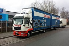 Truck photo MAN TGL 8.220 drawbar trailer Germany white CRAISS Logistik m #e6uw