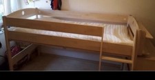 PAIDI FLEXIMO HOCHBETT 90*200 Cm LATTENROST LEITER BIRKE MASSIV HOLZ KINDERBETT