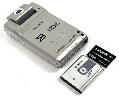 Y2K Sony Webbie HD MHS-PM1 5.0MP Camera Silver - Tested & Works - Picture 2 of 16
